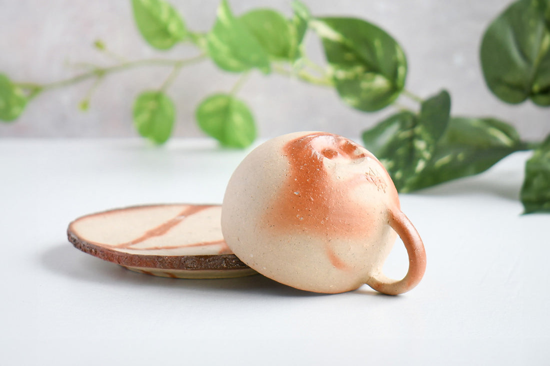 bizen coffee cup and saucer