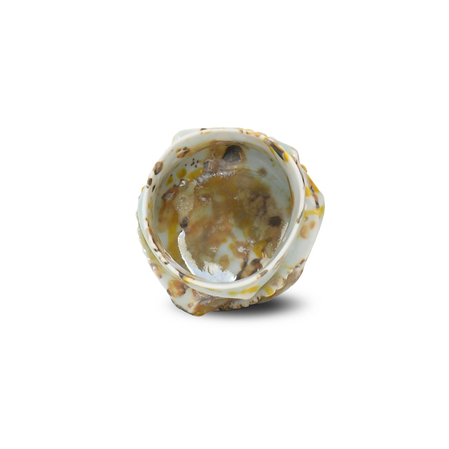 Ensai guinomi #2 inside view – Asato Ikeda beatuflly put the glaze even inside the cup, which is rare to find.