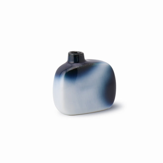 Rear view of handmade Tsukikage bud vase with soft gradient finish by Yoshito Takenishi