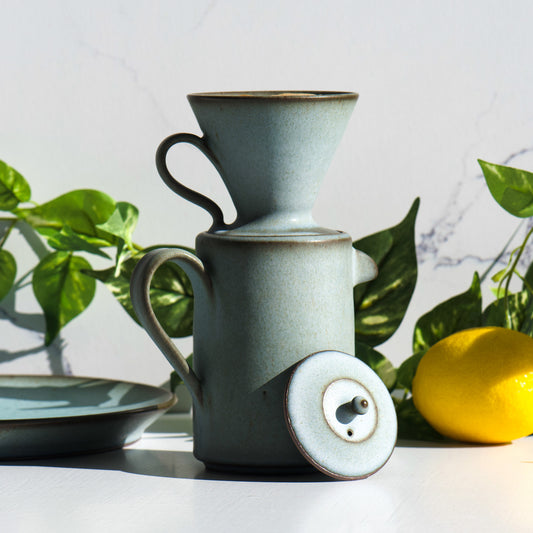 Kanade Matte Blue Coffee Dripper Set