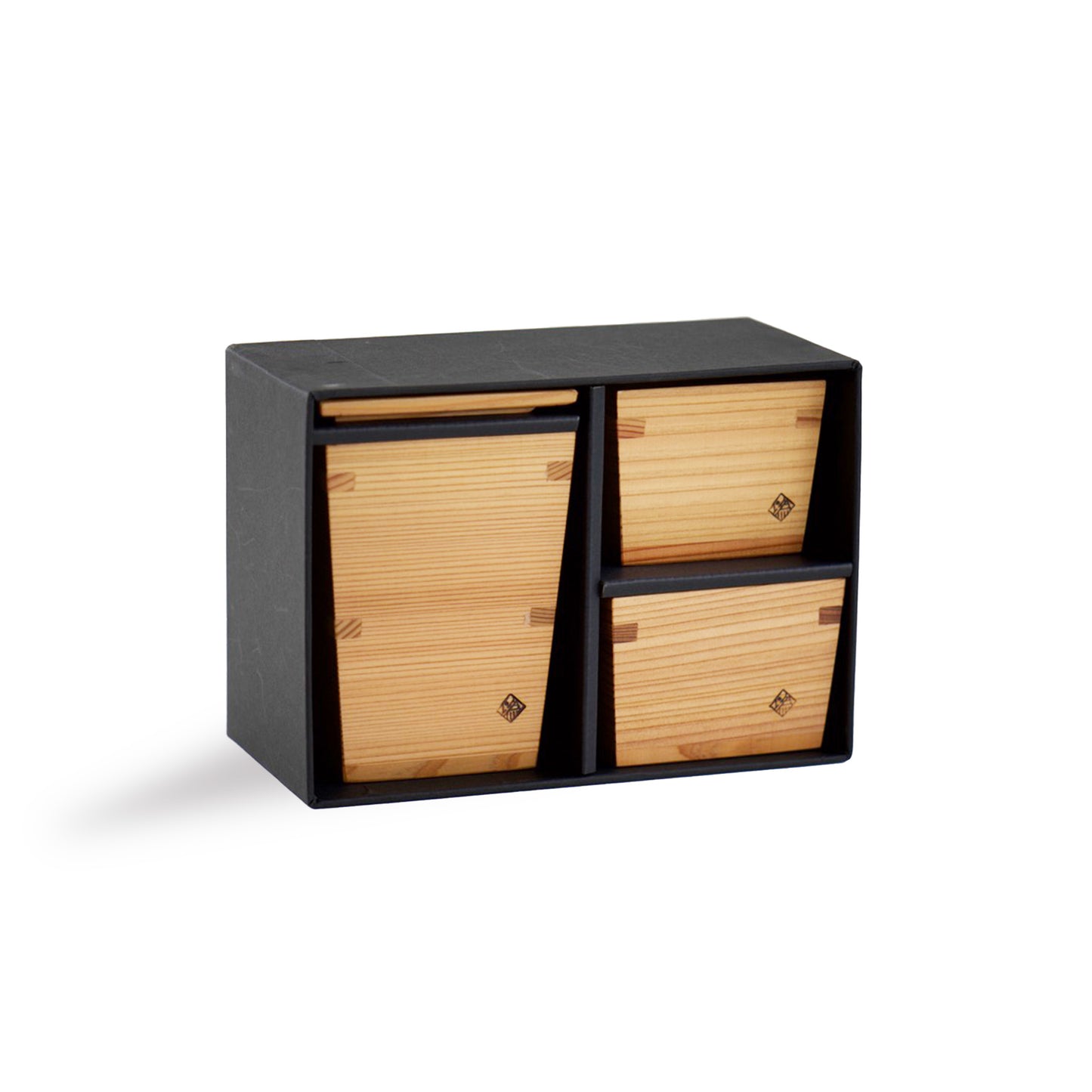 A collection of items presented in a stunning black box. They are perfectly fit in the box. Great gift for your loved ones.