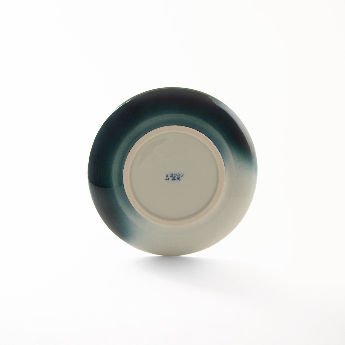 Seto Blue Japanese modern dinner plate featuring Takenishi’s Joshua Blue Studio signature