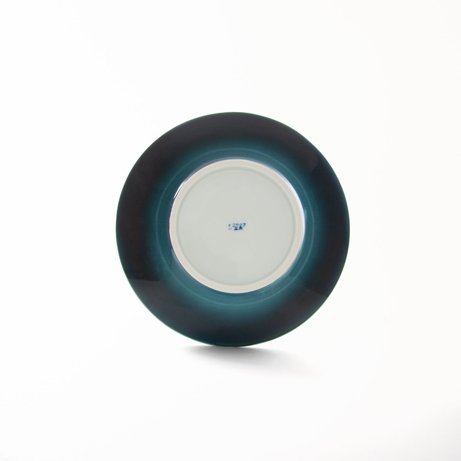 Modern Japanese ceramic dinner plate Shima White Takenishi’s Joshua Blue Studio signature