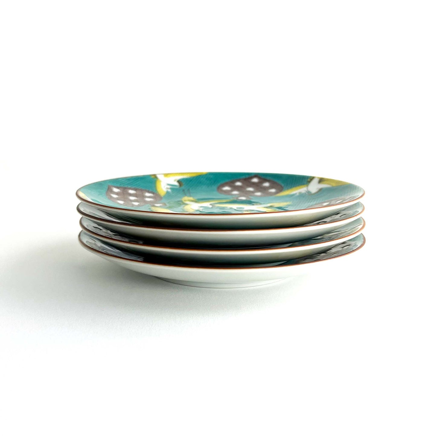 Stack of 4 Karuta appetizer plates