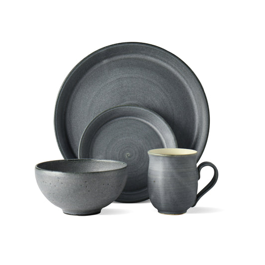 Shonan Matte Gray 4-pcs Dinnerware Set