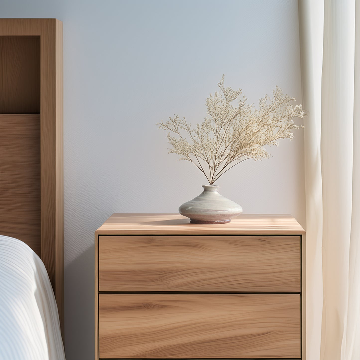 Seikan White Brushed Bud Vase by Takeshi Honda
