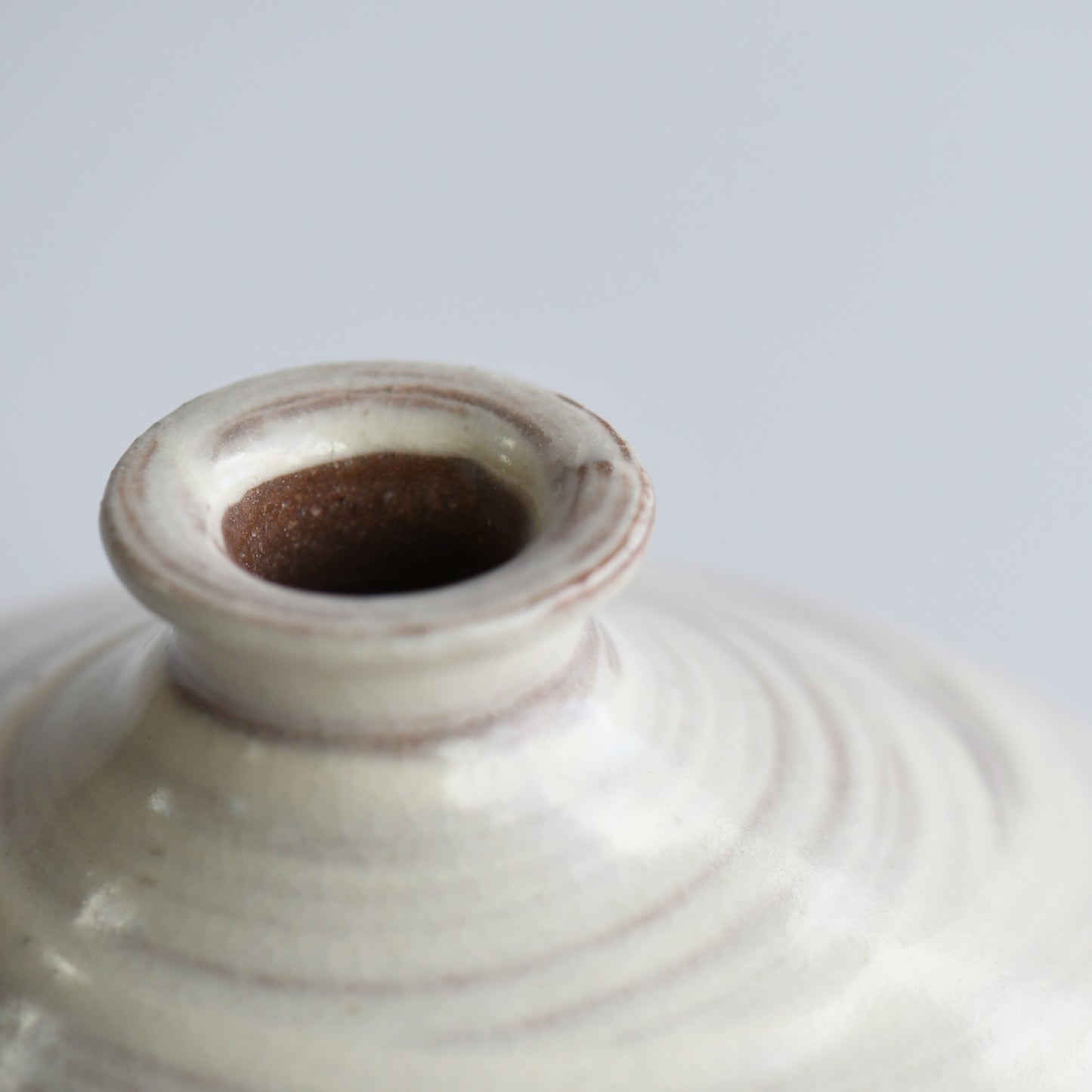 Seikan White Brushed Bud Vase by Takeshi Honda