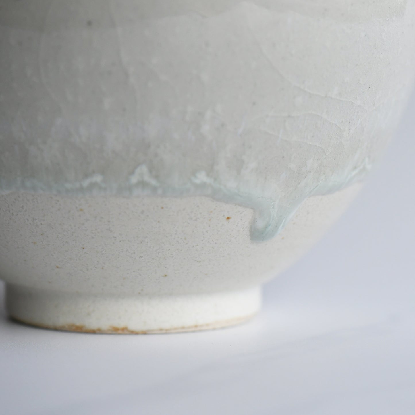 Hakusei Frosted White Matcha Bowl by Shinko Kiln