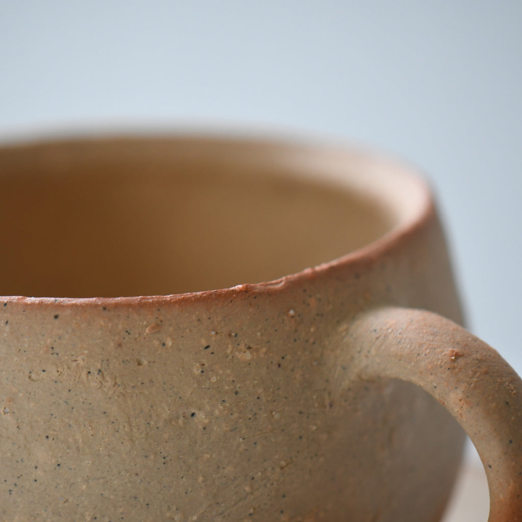 Seikan Bizen Coffee/Tea Cup and Saucer #1 | Bizen Japanese Pottery