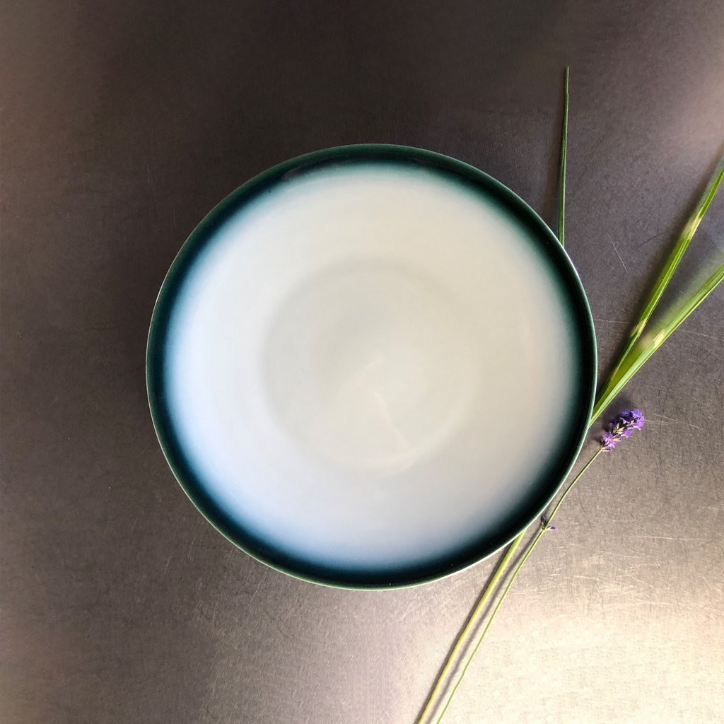 Shima White Salad Plate 8"| Modern Japanese Ceramic