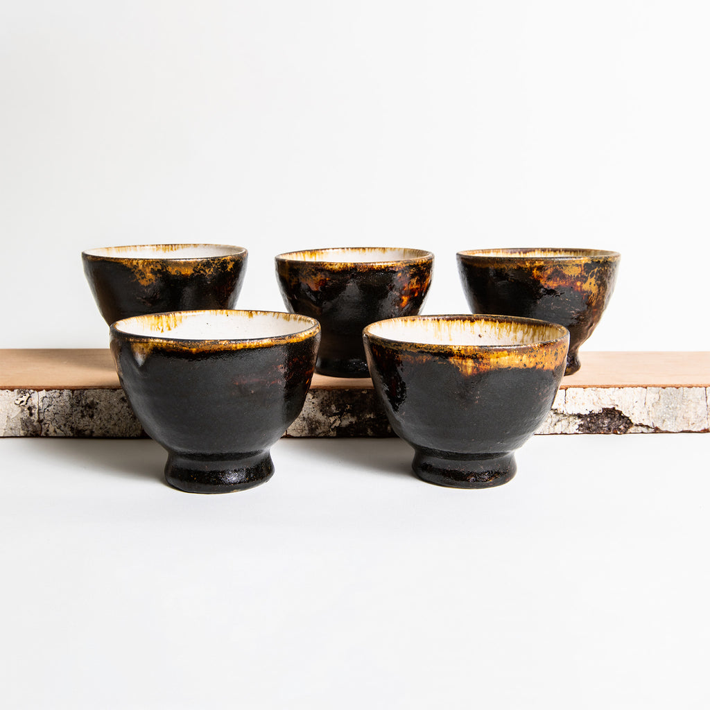 Hakubo Tea Cup Set of 5 | Japanese Pottery