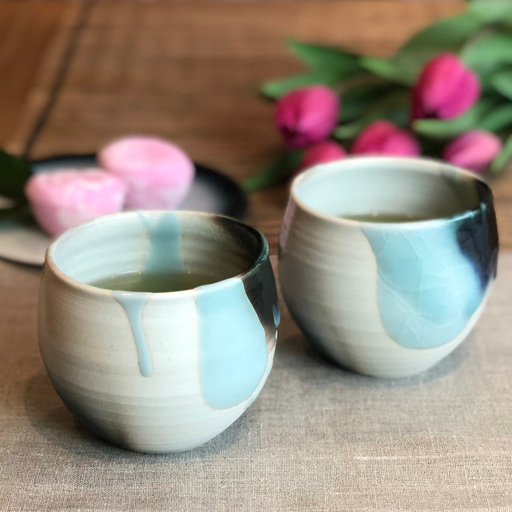 Kage Ao ceramic tea cup set valentines day or anniversary gift