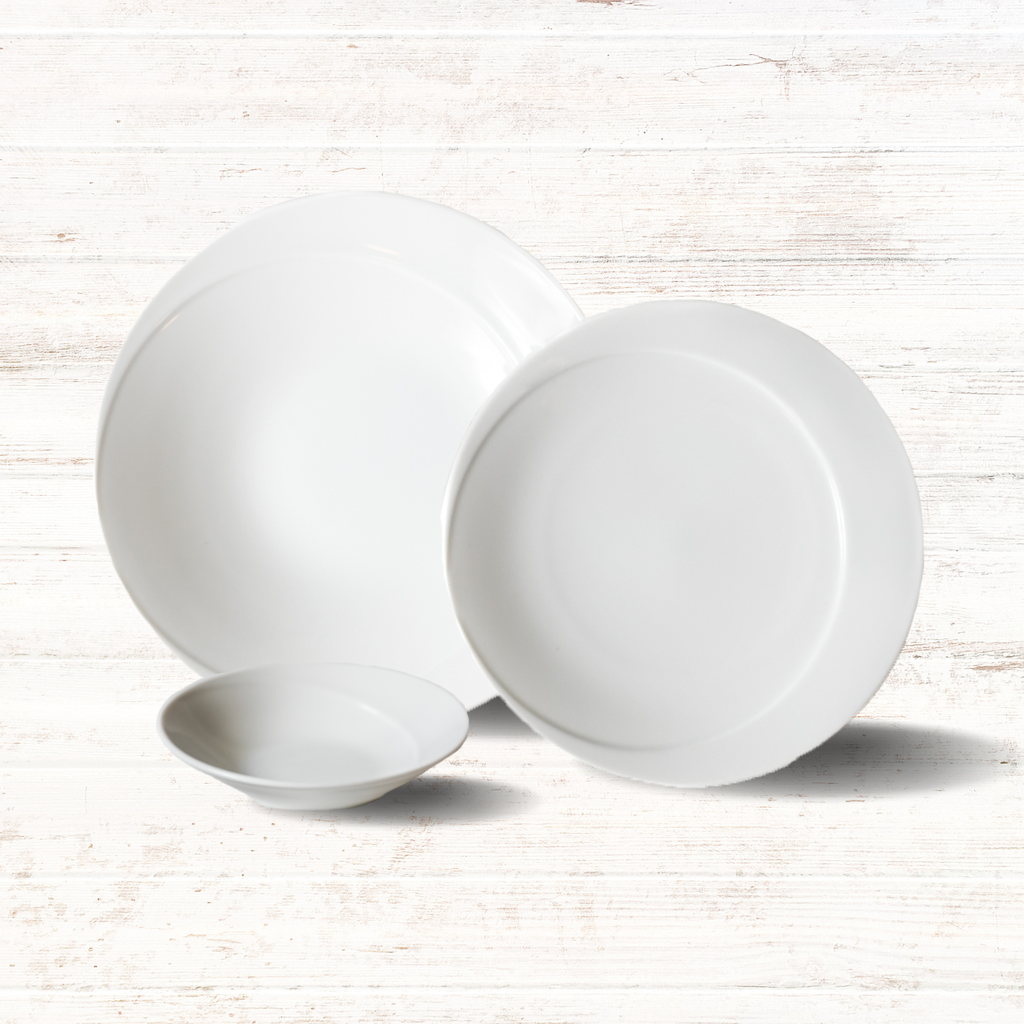 Tsukishiro 3-piece Dinnerware Set | Elegant Japanese Ceramics